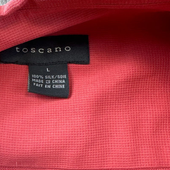 Men’s TOSCANO 100% Silk, Short Sleeve Button Up Shirt Fuchsia - Picture 3 of 8